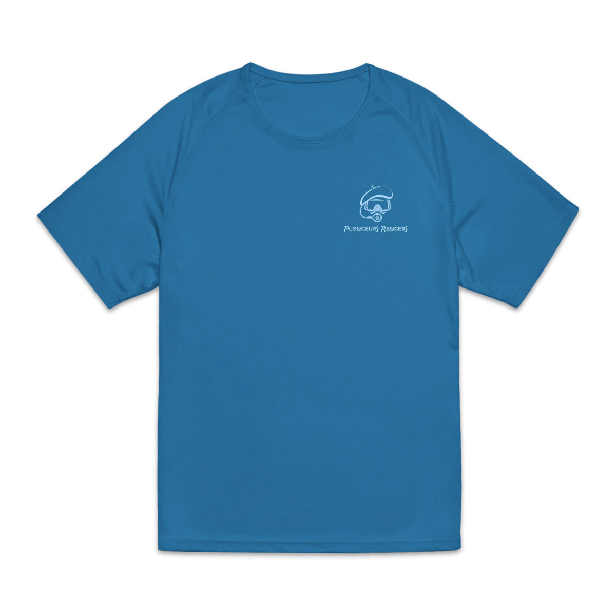 T-shirt bleu technique léger pour sport ou mission plongeurs rangers